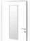 LOLAhome - Espejo Blanco decapé Largo Rectangular para Colgar en Puerta o Pared de Cuerpo Entero de 125x35 cm, Incluye 2 Ganchos fáciles de Quitar para Colgar en Puertas