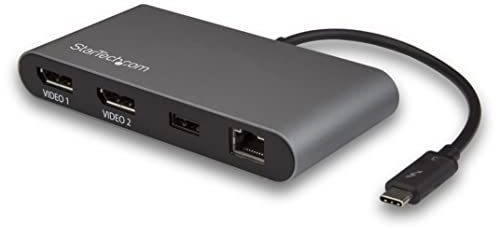StarTech.com Dual 4K Monitor Mini Thunderbolt 3 Dock with DisplayPort - Mac & Windows Docking Station - Discontinued, Limited Stock, & Replaced by TB3DKM2DPL (TB3DKM2DP)