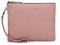 Doris&Jacky Damen Echtes Leder Clutch Schaffell Geldbörse Abendtasche mit Handschlaufe(Pink-Ziegenfell)