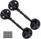 S & S International Cast Iron (Pack of 2) 10 Knotted Cabin Hook, Black Antique Large Cabin Hook Eye Latch for Internal and External Doors, Garden Gate, 250mm