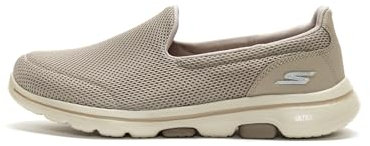 Skechers Go Walk 5, Zapatillas sin Cordones Mujer, Taupe Textile/Trim, 35.5 EU
