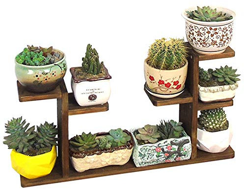 Flower stand / Desktop Simple Multi-Layer Solid Wood Plant Stand Balcony Bay Window Antique Mini Rack