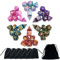 SmartDealsPro Polyedrische Glitzer-Würfel-Sets mit Beuteln für DND RPG MTG Dungeon and Dragons Tischplatten-Rollspiele D4 D8 D10 D12 D20 (6 Sets)