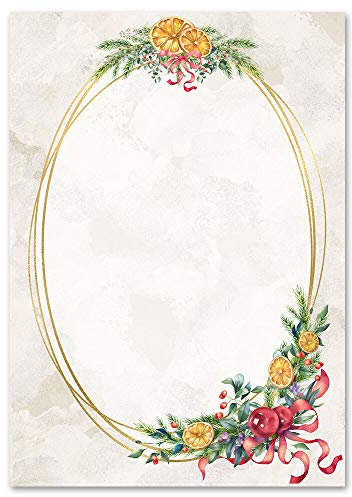 20 Blatt Briefpapier WINTERMOMENTE - DIN A4 Format - Weihnachten