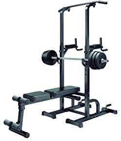 AMAYA SPORT Weight Bench Chin Up Rack, Power Cage für Bankdrücken, Gewichtheben oder Kniebeugen, kompakter Stahl-Käfig, robust und sicher