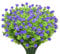 AIOR 10 Bündel Künstliche Blumen Outdoor Deko Künstliche Pflanzen, Grün UV-beständige Eukalyptus Kunstblumen für Haus Garten, Balkon, Fensterbank Dekor, Lila