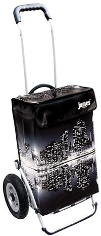 James® Einkaufstrolley modern Design New-York-Skyline, bunter Einkaufswagen, Hackenporsche, Shopping-Lifestyle, LKW-Plane, 50kg Tragkraft, Grosse Räder, Made in Österreich!