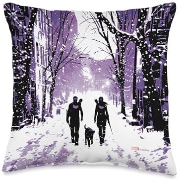 Marvel Hawkeye Kissen, verschneite Landschaft, 40,6 x 40,6 cm, mehrfarbig