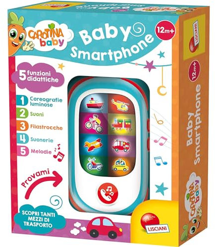 Liscianigiochi- Carotina Baby Smartphone LED, Colore Nicht Zutreffend, Small, 95032