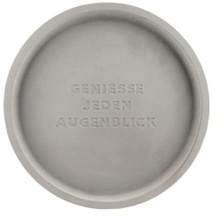 Betonschale Genieße jeden Augenblick, grau