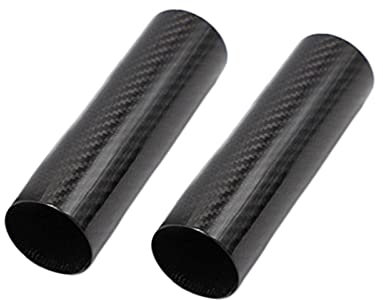 Ronyme 2Pcs Motocicletta Forcella anteriore Protezione antiurto Protezione in fibra di carbonio per Bike, 17 cm