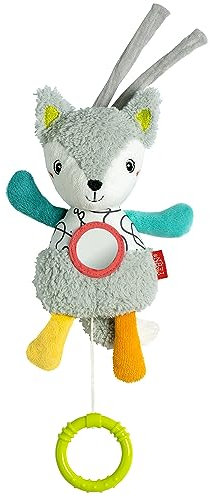 Fehn Spieluhr Baby Fuchs - Kuscheltier mit Einschlafhilfe Melodie Weißt du wieviel Sternlein stehen - Babyspielzeug für Unterwegs & Zuhause - Musikspielzeug für Babys und Kleinkinder ab 0+ Monaten