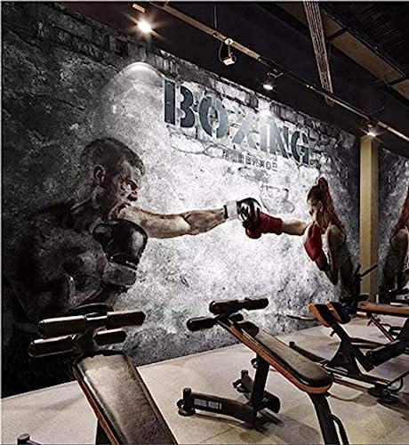 XLMING Papel pintado de foto Pintura de pared Papel pintado de belleza Papel pintado para salón Gimnasio Boxeo Papel Decoración Fotomural Sala De Estar Pared Pintado Papel Tapiz No Tejido-250cm×170cm