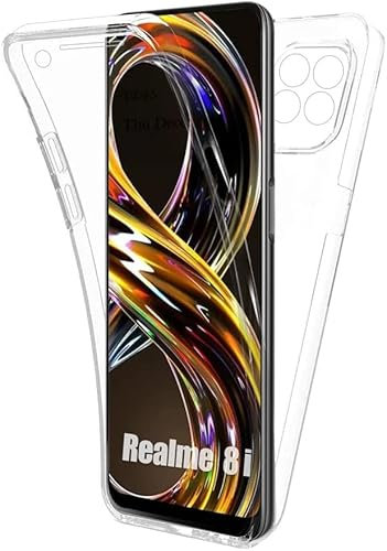 Max Power Digital Funda 360º para móvil Realme 8i Silicona Transparente - Carcasa Resistente Full Body Delantera y Trasera Doble Cara Completa Entera (Realme 8i)