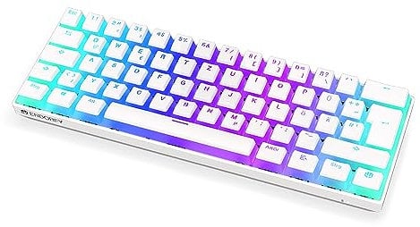 ENDORFY Thock Compact Wireless DE Kailh Box Black Onyx White Pudding, Compact, Mechanical Switches Kailh Box Black, White Design, Bluetooth and 2.4 GHz Wireless, German Layout QWERTZ EY5D004