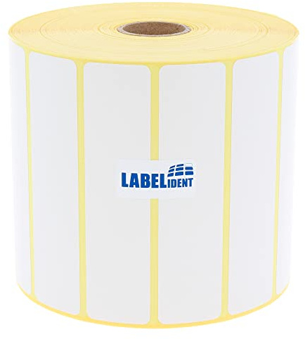 Labelident Thermoetiketten 102 x 25 mm - 2.580 Etiketten auf Rolle | thermodirekt bedruckbar, selbstklebend und stark permanent haftend für Thermodrucker