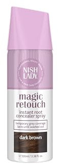 Nishlady Magic Retouch Sprays Instant Root Concealer Spray - Schnelle und Einfache Anwendung, Ansatz-Ausbesserungsspray, für Frauen Haarfarbspray Hellbraun, Schwarz (Dark Brown, 100 ml (1er Pack))