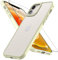 For iPhone 12 Case, iPhone 12 Pro Case 6.1 with Tempered Glass Screen Protector, [Shockproof Military Grade Drop] Translucent Matte Back Anti-Scratch Slim Cover Phone Case for iPhone 12 (Pro), Beige