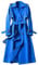 EMUKFD Trench lungo da donna con cintura leggero doppiopetto spolverino trench 2023 cappotto alla moda classico capispalla colletto con risvolto giacca a vento cappotto invernale autunno, Blu, 4XL