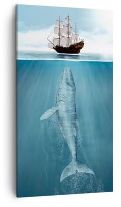 ARTTOR Leinwandbild 45x80 cm Wandbild Maritim Landschaften - 6220 | Vertikal Klein Wanddekoration Wohnzimmer Schlafzimmer Wandkunst Wanddeko Wand Kunstdruck Küche Wall Decor ARTTOR