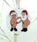 Naughty Santa Christmas Ornament - Rude Tree Hanging Flat Bauble Decoration - Cheeky Mr & Mrs Claus Funny Xmas Party Decor Secret Santa Gift