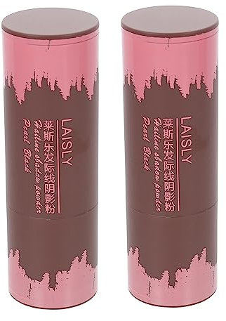 Housoutil 2St Haarpuderstift sofort Haarfarbe Schatten natürlicher Concealer Haarversorgung Haaransatz-Accessoire Trimmen Augenbrauenpuder Schattenpulver Schwamm Stift