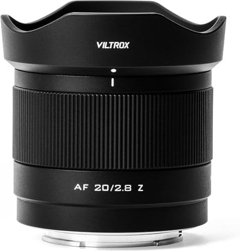 VILTROX Obiettivi con messa a fuoco automatica grandangolare F2.8 da 20 mm per Nikon Z, obiettivi per fotocamera con ampia apertura, obiettivo standard compatibile con Nikon Z9 Z8 Z7 Z6 Z5 Z50 Z30 ZFC