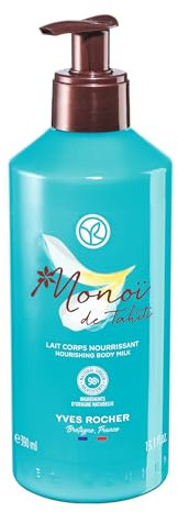 Yves Rocher Monoï Body Milk 390 ml | Intensive feuchtigkeitsspendende Körperlotion 24 Stunden für alle Hauttypen
