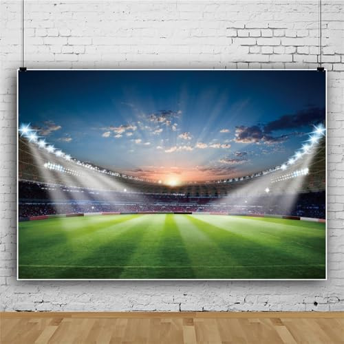 Mateju Party Dekoration, Fußball Drucken Fotoleinwand Hintergrund, Vinyl Geburtstag Fotohintergrund Tuch, Poster Foto Stand Hintergrund, Geburtstagsdeko (210x150 cm,Fußball 2)