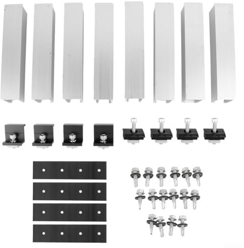 Zoegneer Solarmodul-Halterungsschienen-Zubehör-Set für zuverlässige Solarmodul-Montage (Set 3 (für 35 mm))