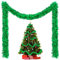 20M/Pack of 10 Lametta Weihnachtsbaum, Lametta Grün Girlande Weihnachten, Weihnachtsbaum Deko, Weihnachtsdeko Girlande, Lametta Girlande für Vorhänge, Zimmer, Party Weihnachtsfeierdekoration