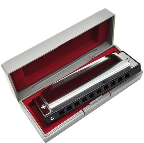 Blues Harmonica Verbesserte Blues-Mundharmonika, C-Tonart, 10 Löcher, 20 Töne, Blues-Harfe, Mundharmonika, diatonische Mundharmonika für erwachsene Schüler und Anfänger