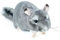 tachi Kuscheltier, Plüschtier Chinchilla grau weiß, Stofftier liegend 24 cm