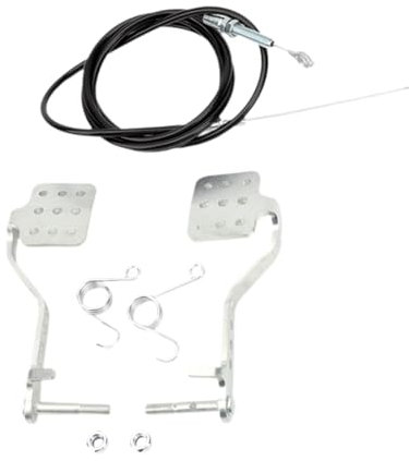 Okiyakusama Go Kart Pedals Brake Throttle Pedal High Performance Practical Spring for Radio Flyers Kart Cart Race 196cc 6.5HP 212cc, with Cable