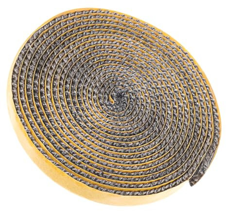 TIDTALEO Kleber Selbstklebendes Dichtungsband Für Kaminöfen Hochtemperaturisolierte Ofendichtungsschnur 3mm x 10mm x 2m Feuerfestes Dichtungsseil Für Kamin Und Holzofen Flam Dichtung