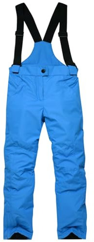 Topassion Skihose Damen Warme Winterhose Wasserdicht Winter Latzhose Herren Hosenträger Snowboardhose für Erwachsene/Kinder Schneehose Skibekleidung Outdoorhose Thermo Snowboard Hose(Blue,XL)