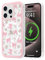 LCHULLE for iPhone 15 Pro Max Case[Compatible with MagSafe],Cute Pink Bows Clear Ribbon Bowknot Pattern Magnetic Phone Case for Women Girls,Shockproof Hard Back Cover for iPhone 15 Pro Max,Rose Bows