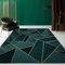 UYWEGRFK Teppichwohnzimmer Kurzflor rutschfest Waschbarer Wohnzimmer Schlafzimmer Teppich Gegend Weicher Modern Design Carpet Modernes Geometrisches Patchwork Grün 100 x 100 cm