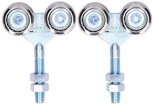 Rueda de Puerta de Granero, Rodillo de Polea de 2 Ruedas para Puerta Corredera de Vidrio, Instalación Fácil, Ajuste Horizontal y Verticalmente, 35 Mm