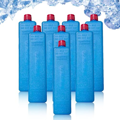 Generisch 6/8/10 Stück Kühlakkus für Kühltasche, 200ml Dünne Kühlakkus Für Kühlbox, Ice Brick Pack Kühlakkus für Mini Kühlbox, Wiederverwendbare Kühlelemente für Picknicks Camping Outdoor