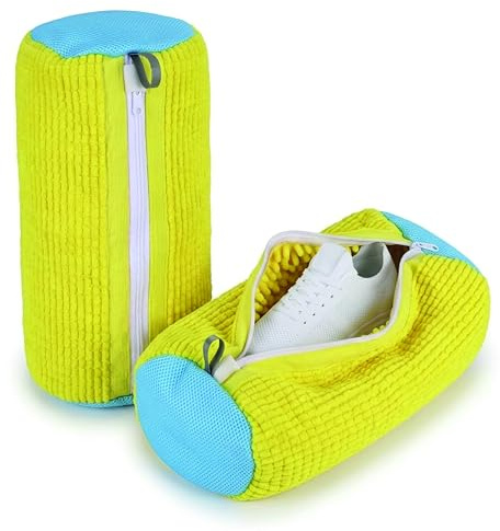 Sacchetto Scarpe Lavatrice 2 Pezzi – Sacchetti Scarpe Riutilizzabili in Microfibra a Rete con Cerniera Invisibile – Sacca Lavaggio Protettiva per Scarpe Sportive, Sneakers e Scarpe da Ginnastica
