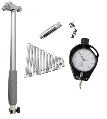 Pumixiy Bohrungslehre mit Sonden 50–160 mm, Messuhr-Innenmessschraube, 0,01 mm, Präzisions-Motorzylinderlehre, industrielles Messwerkzeug-Set