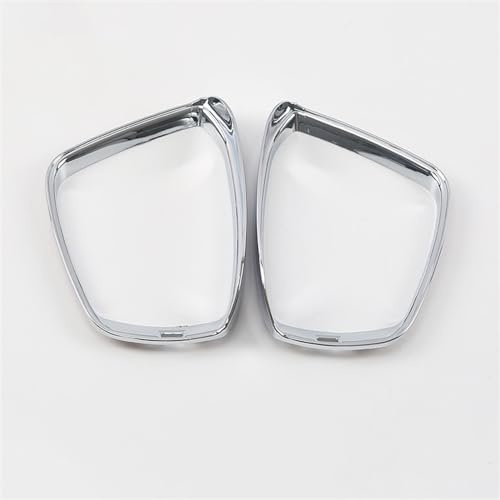 ZAPYVET Auto Seitentür Rückspiegel Block Regen Augenbraue Abdeckung Trim ABS Chrom Spiegel Zubehör, for VW, for T-ROC TROC T ROC 2017 2018 2019 Auto-Seitenspiegel-Regenvisier(ABS Chrome)