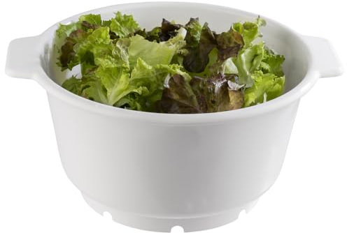 APS scolapasta diametro ca, 36 cm, altezza 18,5 cm in plastica PP, conchiglia bianco 2 manici