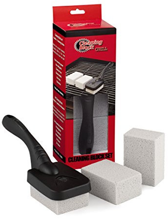 Cleaning Block 10014EI - Pack de 3 herramientas de limpieza con mango, para el barbacoa