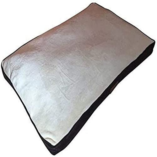 Ellie-Bo Hundebett für Innen, Matratze weich und waschbar, Bezug: Kunstfell, Seiten aus Kordsamt, Füllung: Polyesterfaser, für 122-cm-Hundekäfig, Größe XXL: 117 x 75 x 10 cm, in Braun und Beige