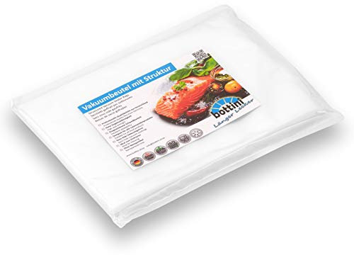 BOTTINI Vakuumbeutel 100 Stück 30x40 cm PREMIUM Folienbeutel, für jedes Folienschweißgerät und Vakuumiergerät, Vakuumieren Made in Germany