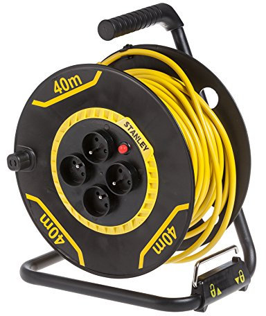 Stanley - Avvolgicavo di cavo elettrico, nero, SXECDL26BVE