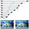 VARMHUS 18-112 cm LED Aquarium-Licht Unterwasserbeleuchtung Aufsetzleuchte Abdeckung Wasserdicht Lampe Stecker EU für Fisch Tank (1.8 * 48cm, Weiß & Blau)