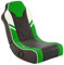X-Rocker Shadow Gaming Chair for Kids and Juniors, 2.0 Audio Floor Rocker, Low Folding Rocking Seat with 2 Stereo Sound Speakers, Padded Foam Gaming Seat for Children for XBOX, PS4, PS5 Switch - GREEN